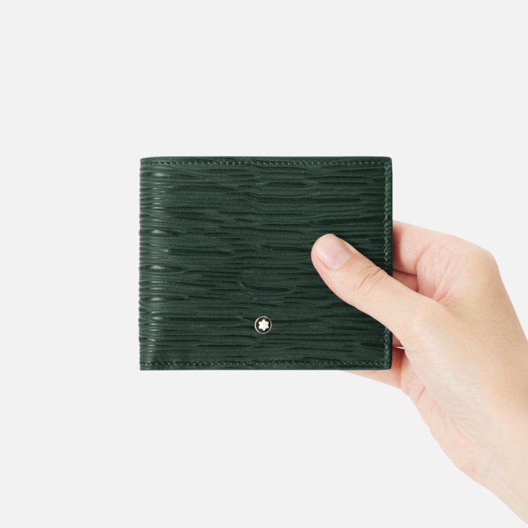 Portafoglio Montblanc in pelle Verde British con otto scomparti