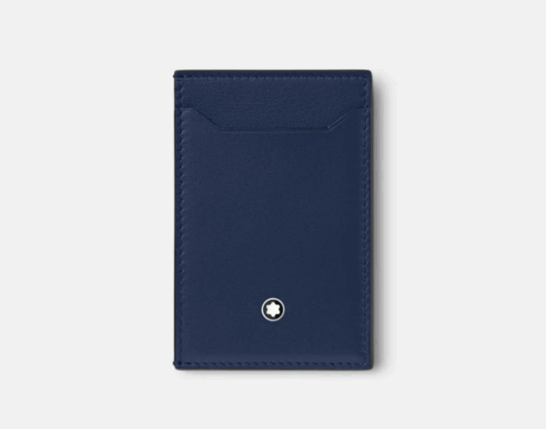 Montblanc - Porta Carte 3 Scomparti Meisterstück in Pelle Ink Blue