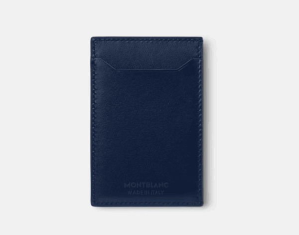 Montblanc - Porta Carte 3 Scomparti Meisterstück in Pelle Ink Blue