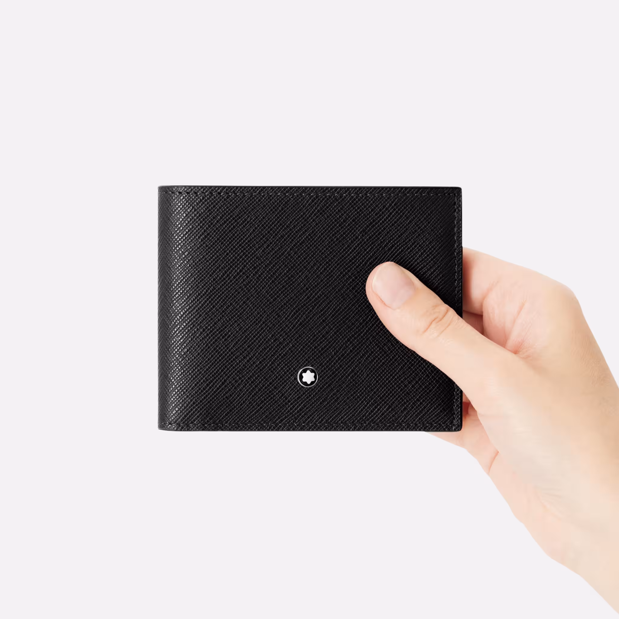 Montblanc - Portafoglio Sartorial 6 Scomparti in Pelle Saffiano Nero