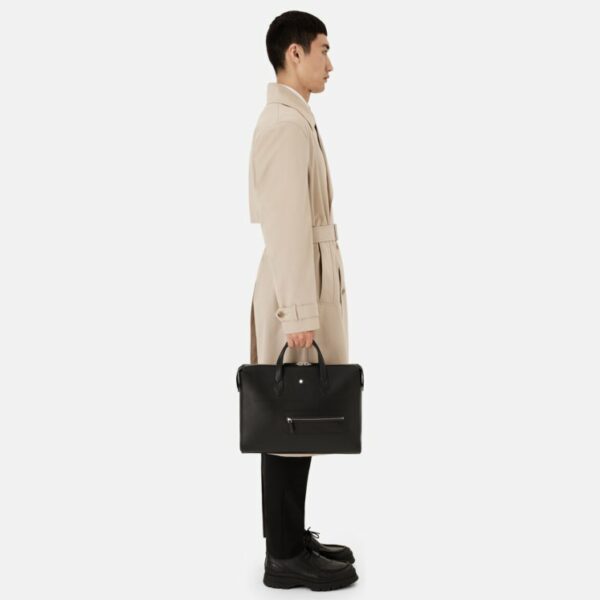 Montblanc - Borsa Portadocumenti Sottile in Pelle Soft Nero