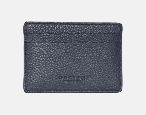 Portacarte Micron in Pelle Navy - Eleganza e Funzionalità in Formato Compatto