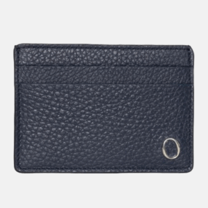 Portacarte Micron in Pelle Navy - Eleganza e Funzionalità in Formato Compatto
