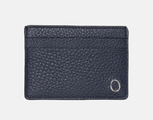 Portacarte Micron in Pelle Navy - Eleganza e Funzionalità in Formato Compatto