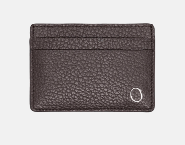 Portacarte Micron in Pelle Ebano - Eleganza e Funzionalità in Formato Compatto