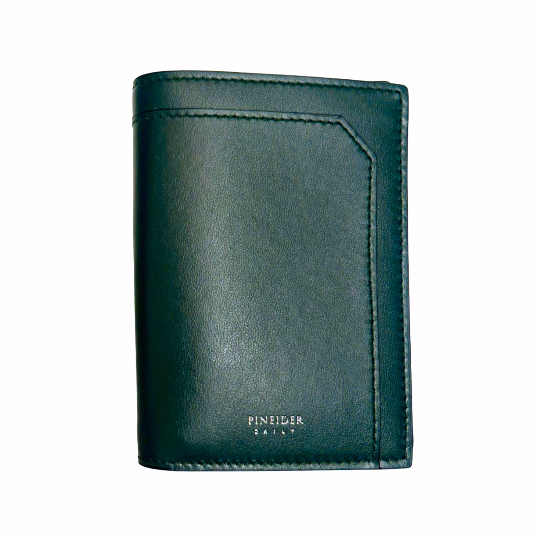 PINEIDER DAILY 23 VERTICAL WALLET ZIP SMOOTH BRITISH GREEN