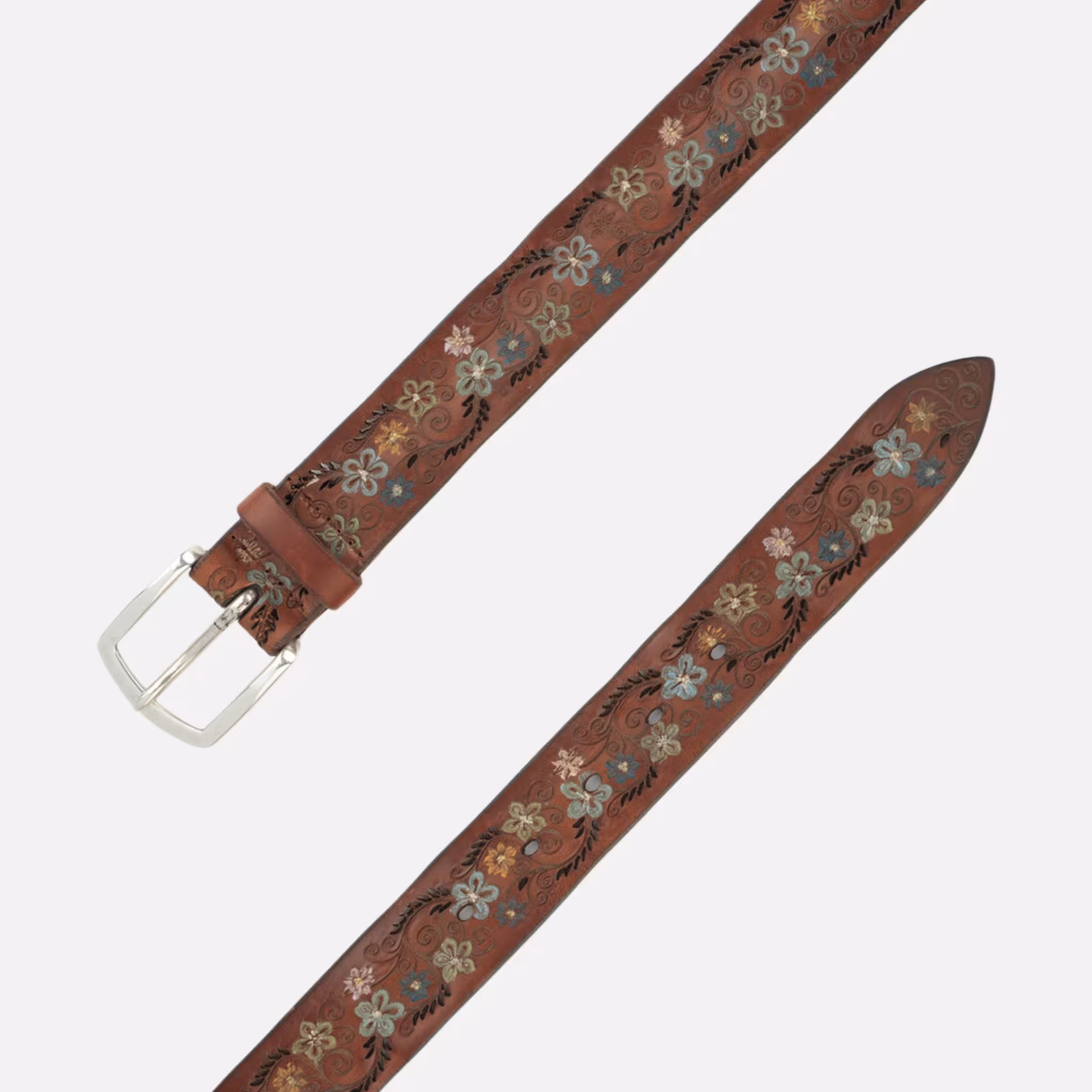 Orciani Cintura Ramify - Cuoio Decorato a Mano