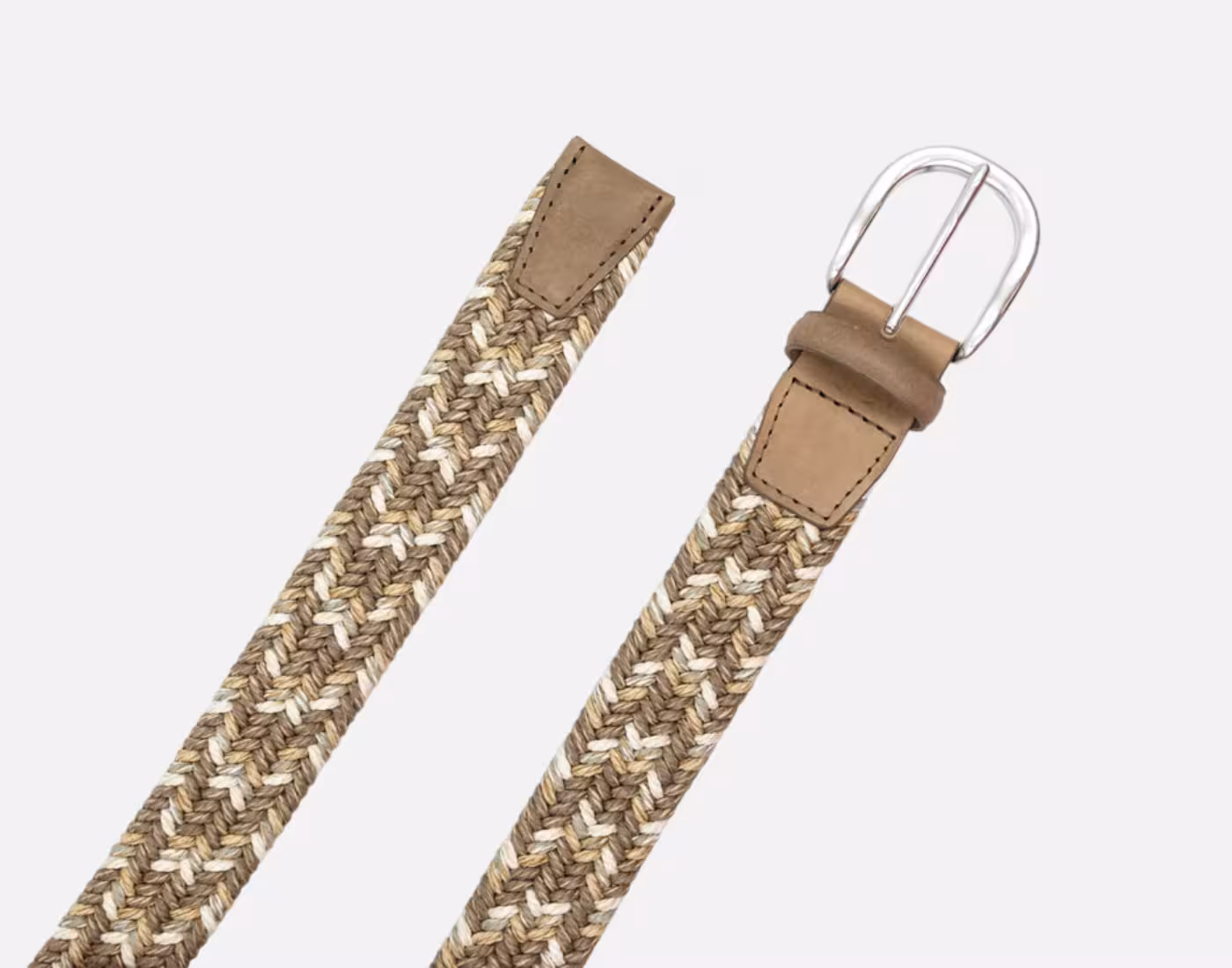 Orciani Cintura Elasticizzata Fade Elast - Lino e Cuoio Eleganti