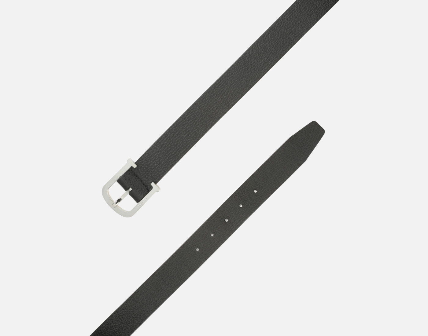 Orciani Cintura Micron - Pelle Martellata Nero