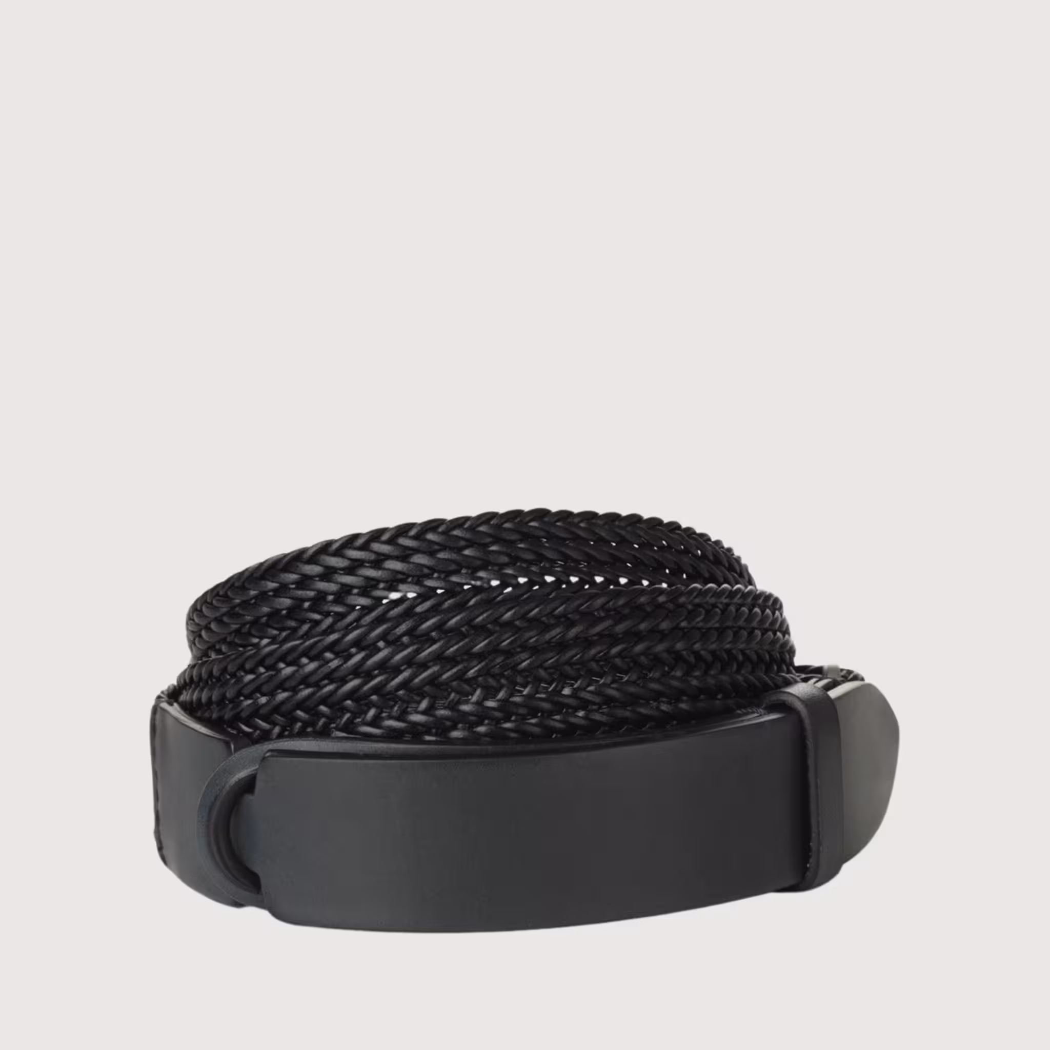 Cintura Nobuckle Plug in cuoio, colore naturale - Eleganza e versatilità senza p