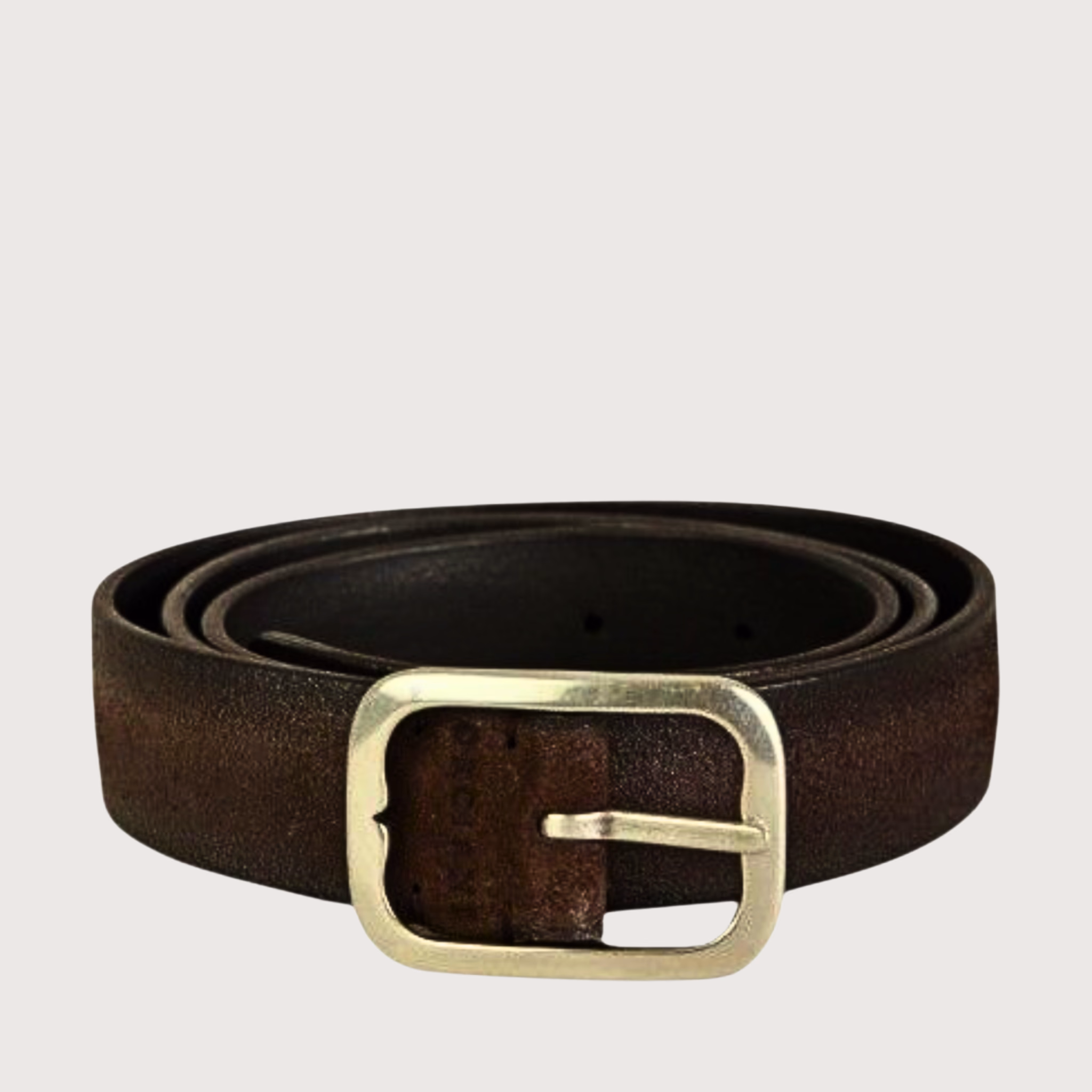 Orciani Cintura Hunting Double - Suede Spazzolato e Pelle