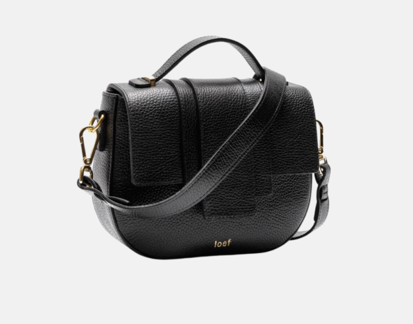 IoeF Kim Borsa tracolla in pelle martellata nera
