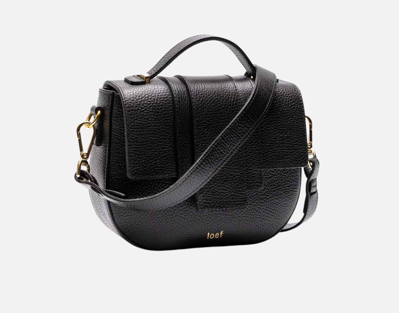 IoeF Kim Borsa tracolla in pelle martellata nera