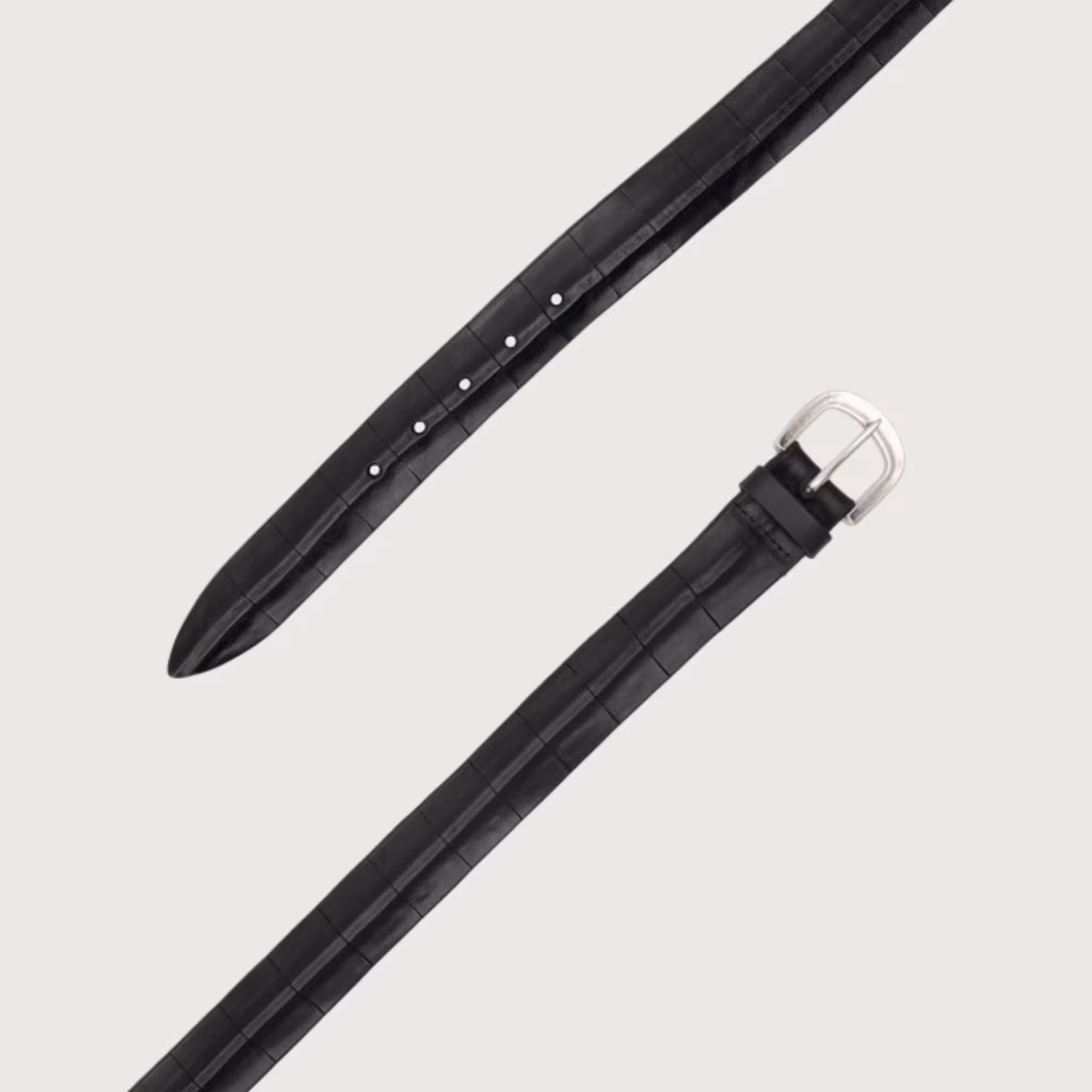 Orciani Cintura Bull Soft in Cuoio Nero Inciso Carattere e Artigianato Italiano