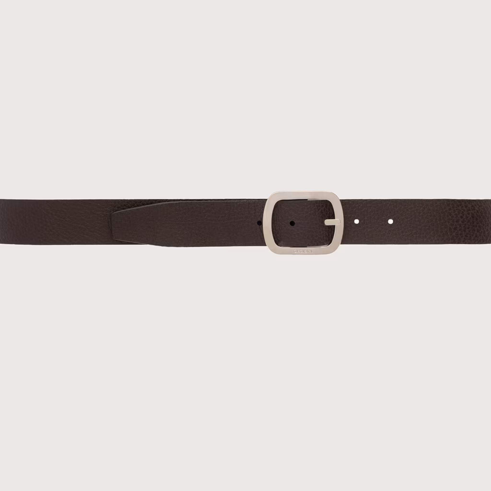 Orciani Cintura Reversibile Dollaro Double 3,5 cm Nero/Ebano, Fibbia Palladio