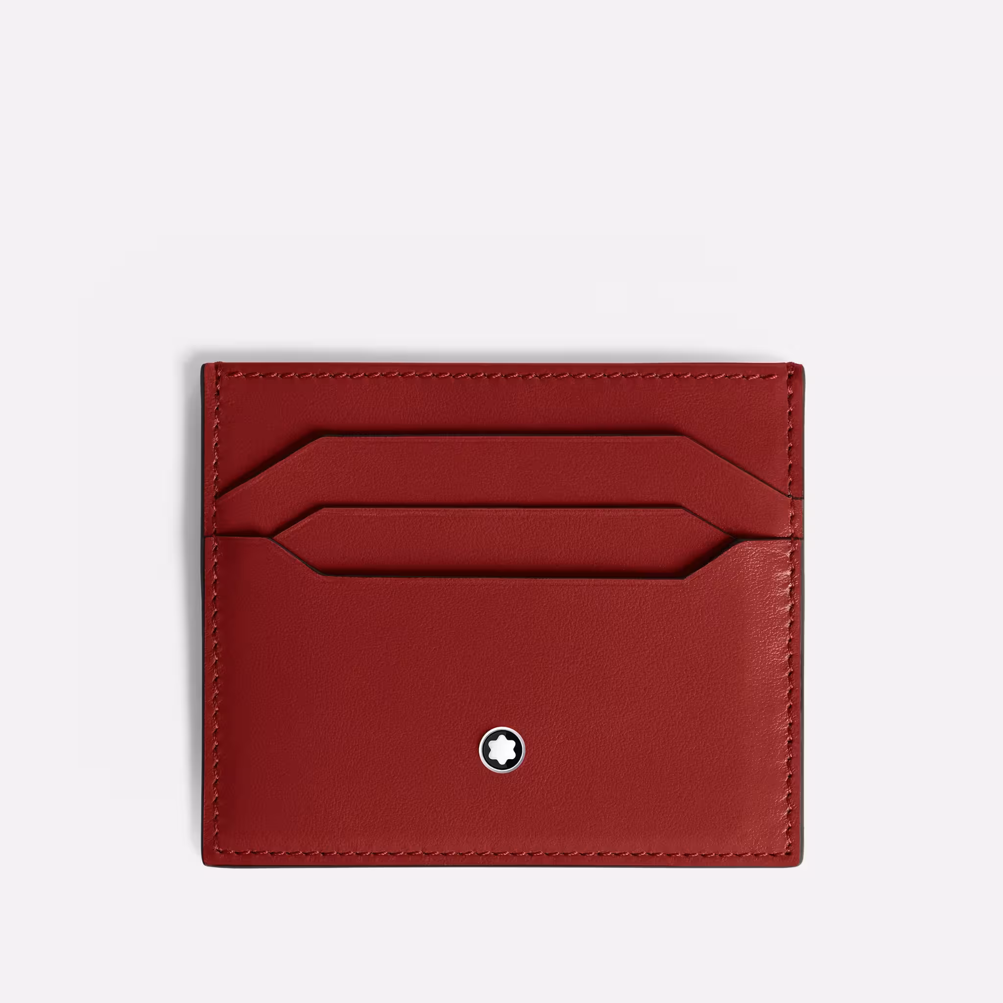Portacarte Montblanc Meisterstück pelle ruggine scuro 6 scomparti compatto