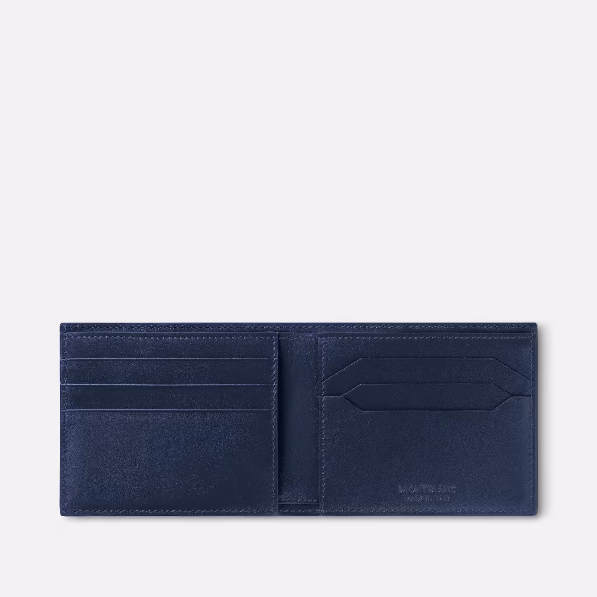 Montblanc - Portafoglio Meisterstück 6 Scomparti in Pelle Ink Blue