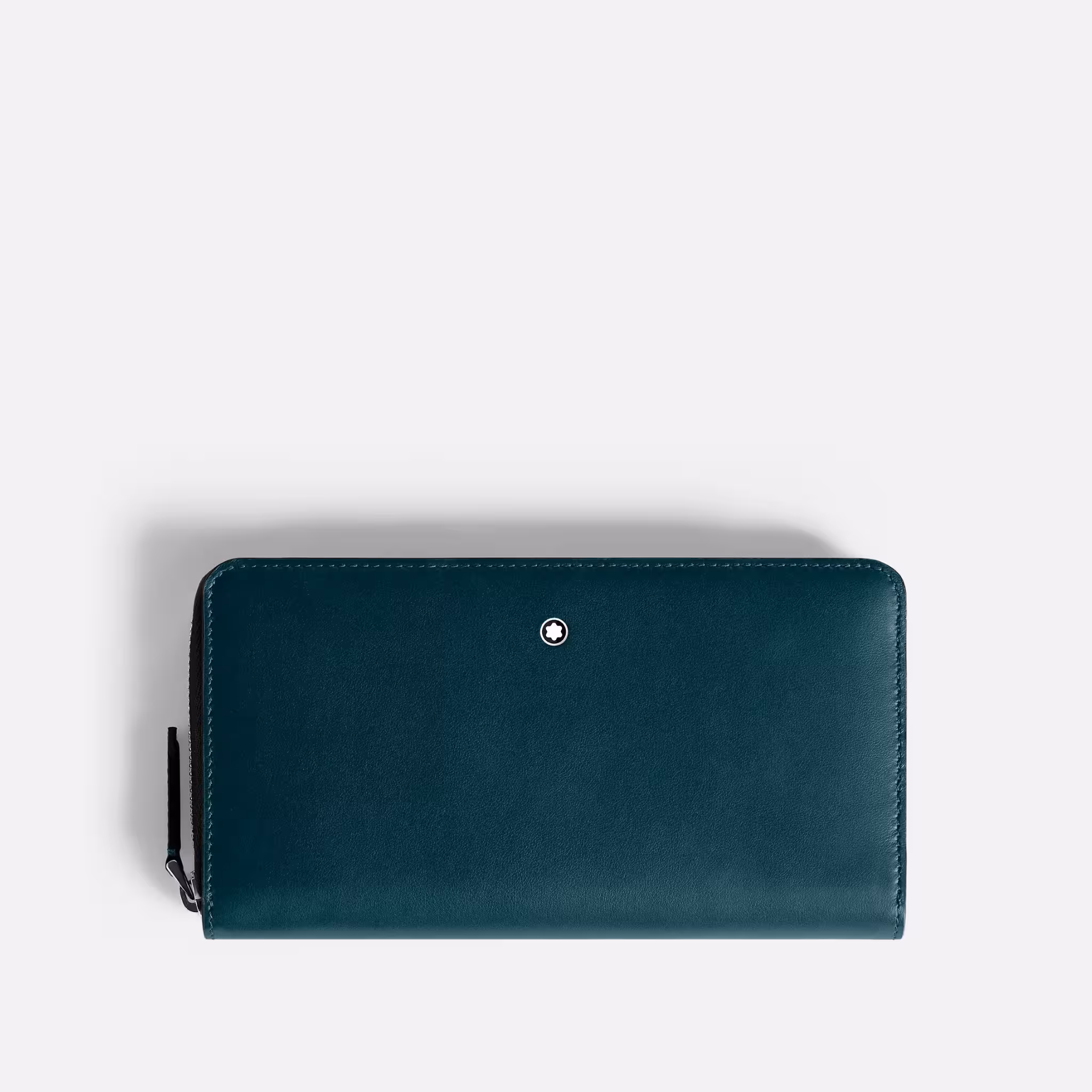 Montblanc Soft Zip-Around Wallet 12cc Petrol Blue