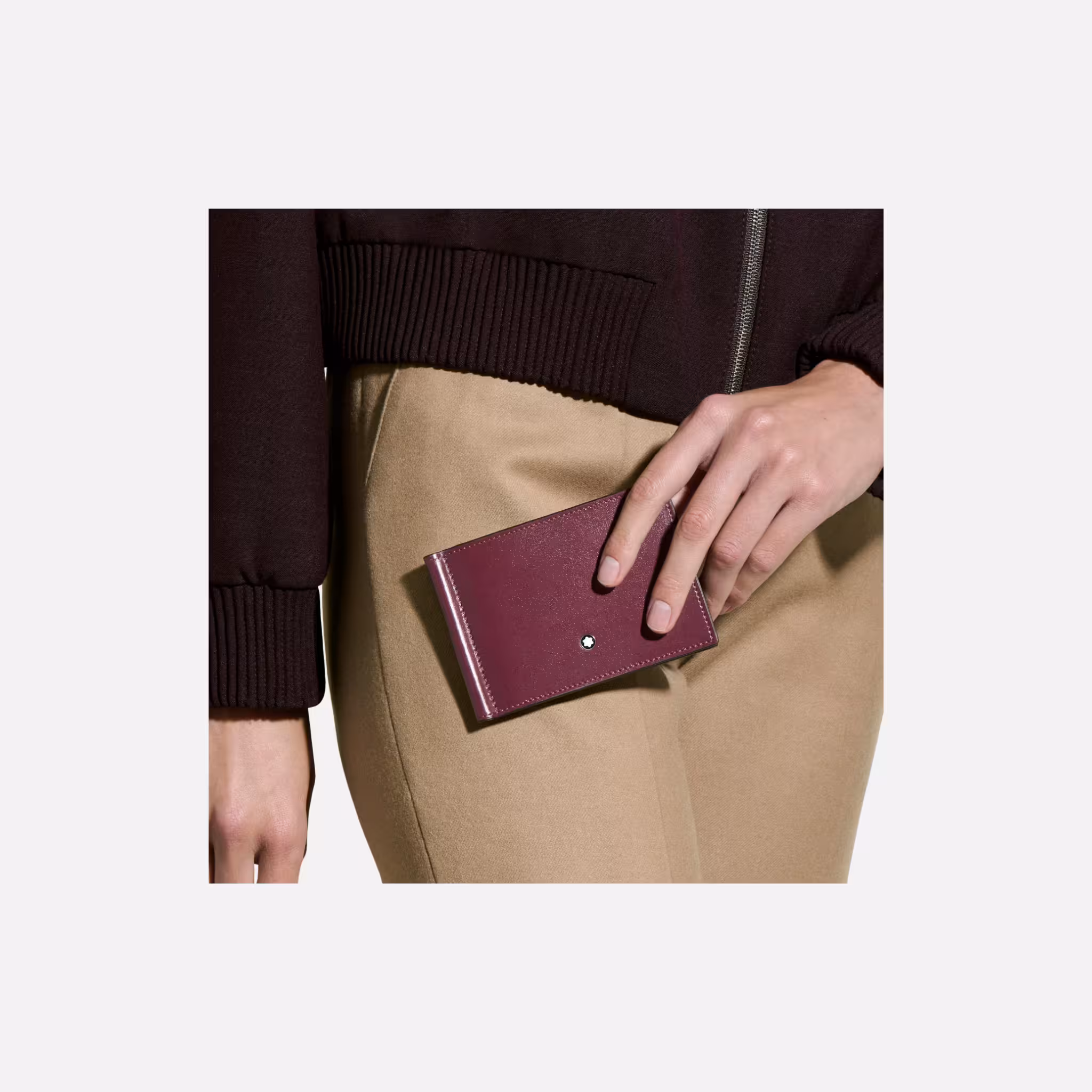 Portafoglio Meisterstück 6 Scomparti in Pelle Cassis - Eleganza Quotidiana