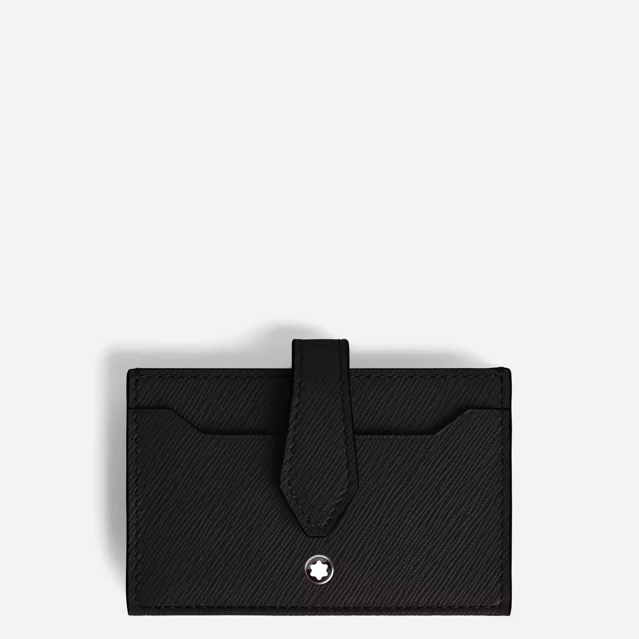 Porta Carte Sartorial 5 Scomparti in Pelle Nera - Eleganza Compatta
