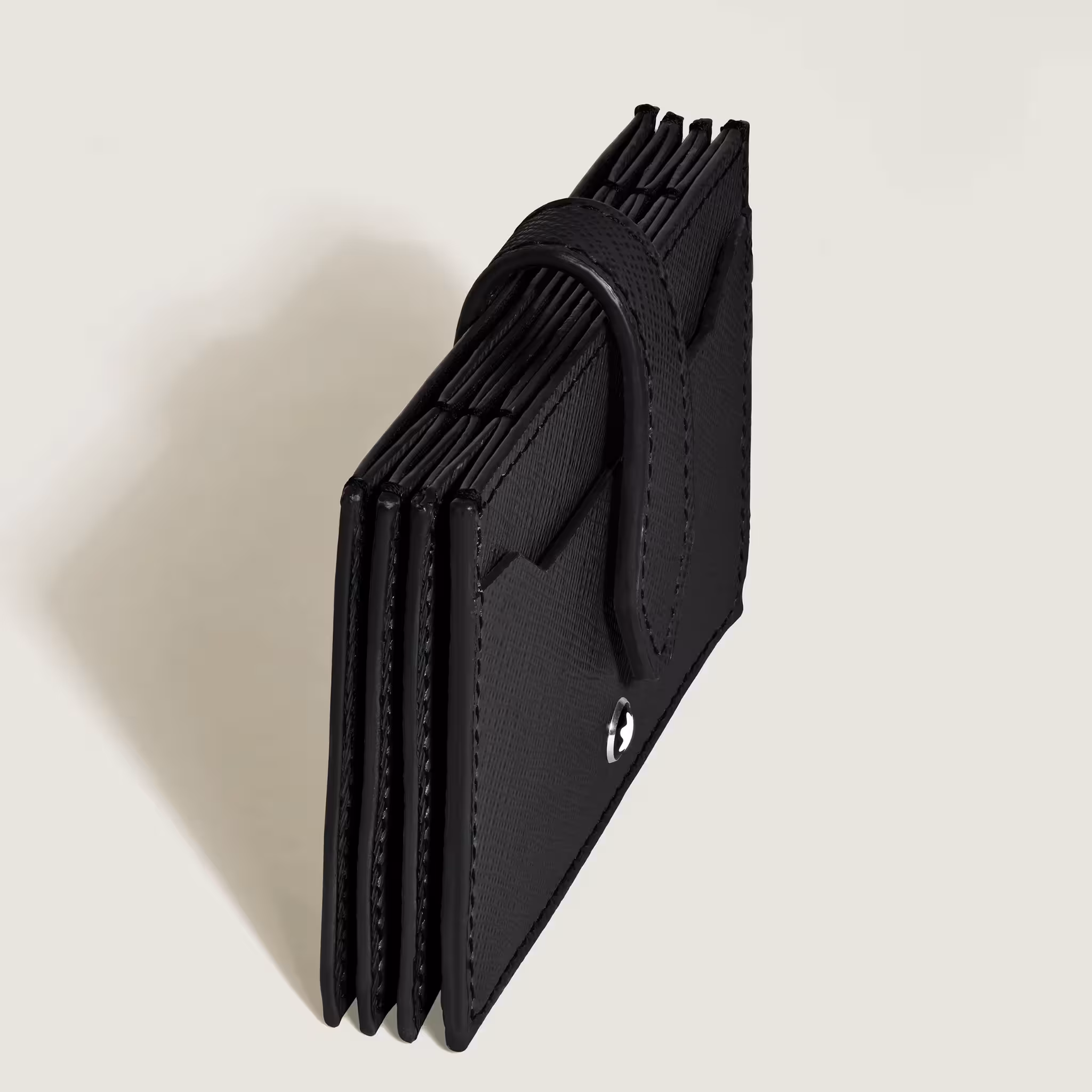 Porta Carte Montblanc Sartorial nero Saffiano con 5 scomparti