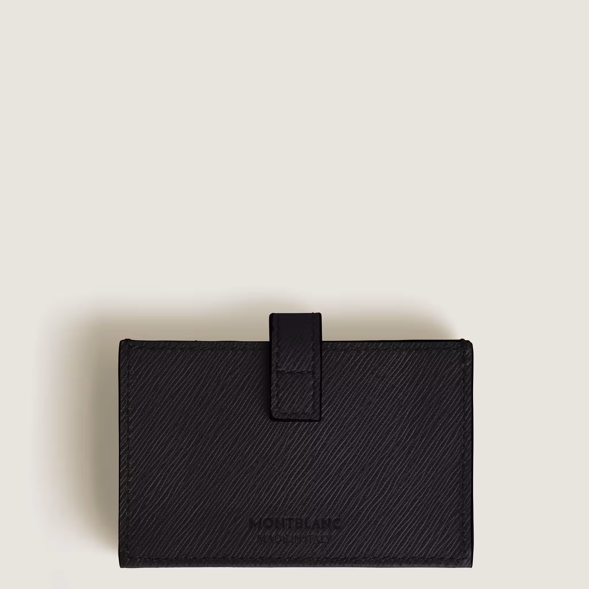 Porta Carte Sartorial 5 Scomparti in Pelle Nera - Eleganza Compatta