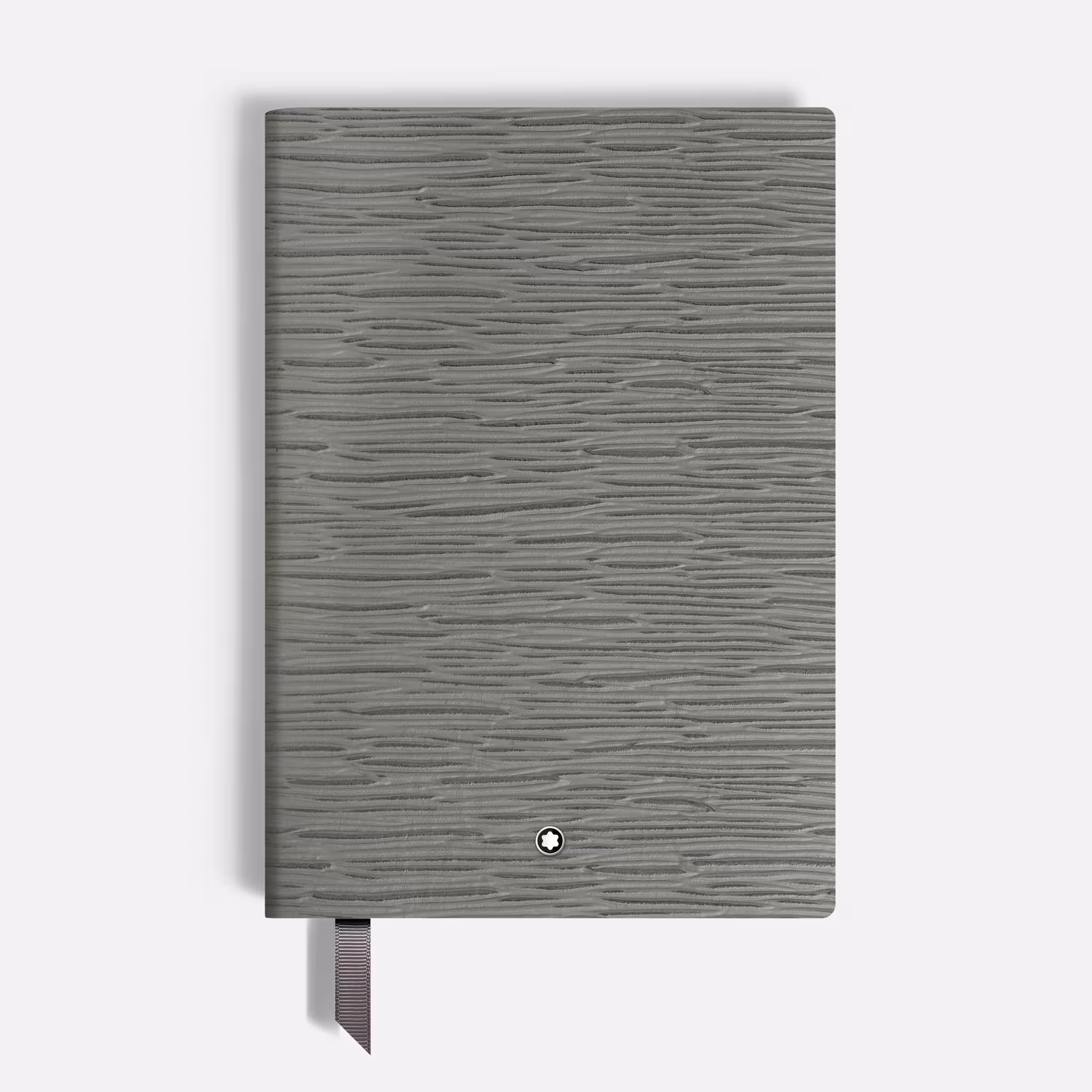 Blocco note piccolo Montblanc pelle grigio medio, Made in Italy pagine a righe