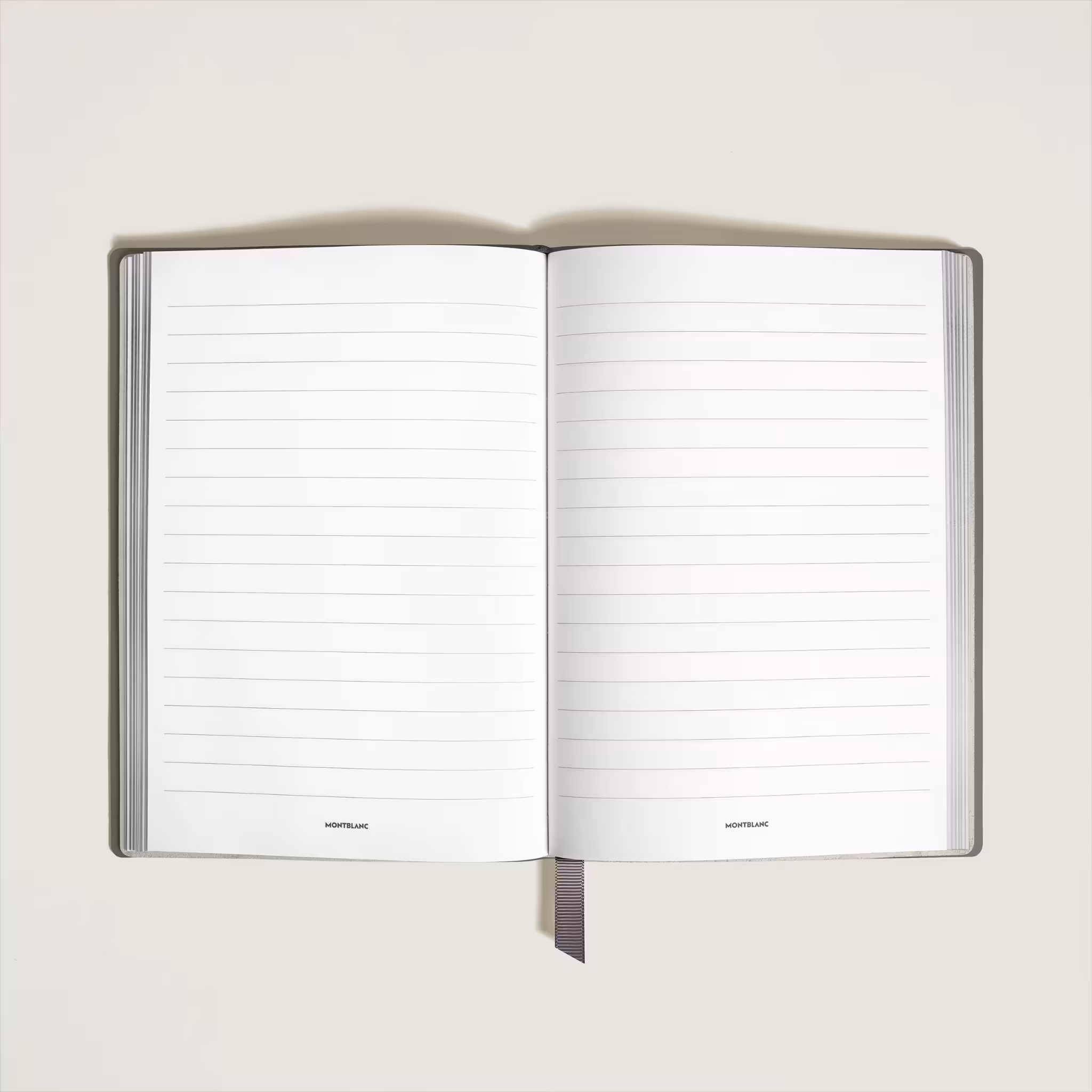 Blocco note piccolo Montblanc pelle grigio medio, Made in Italy pagine a righe