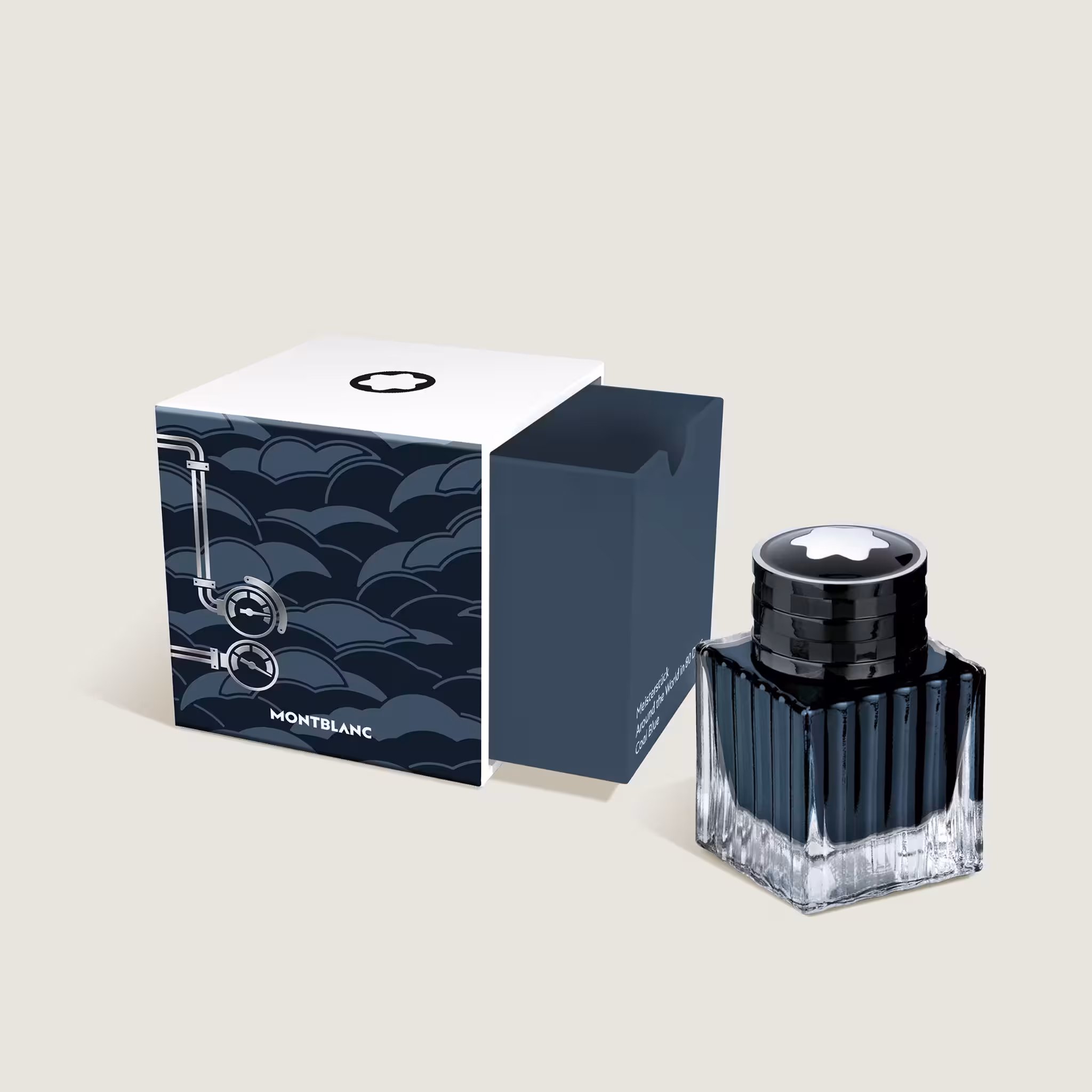 Montblanc Inchiostro Blu Carbone - Around the World in 80 Days