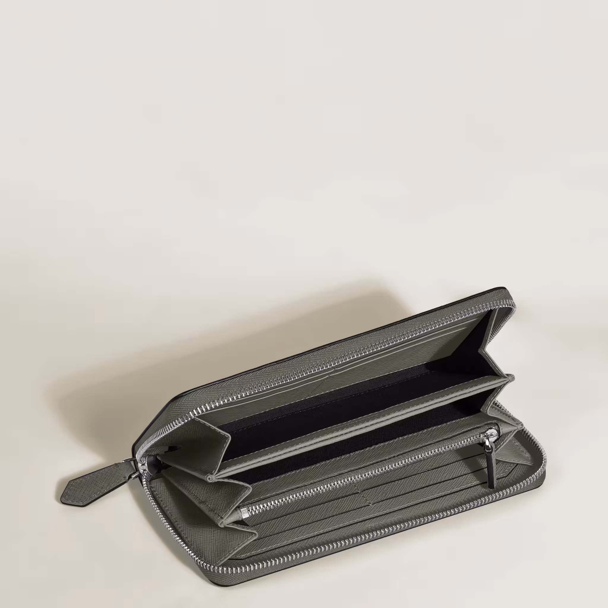 Montblanc Portafoglio Sartorial 12 Scomparti con Cerniera Completa - Medium Grey