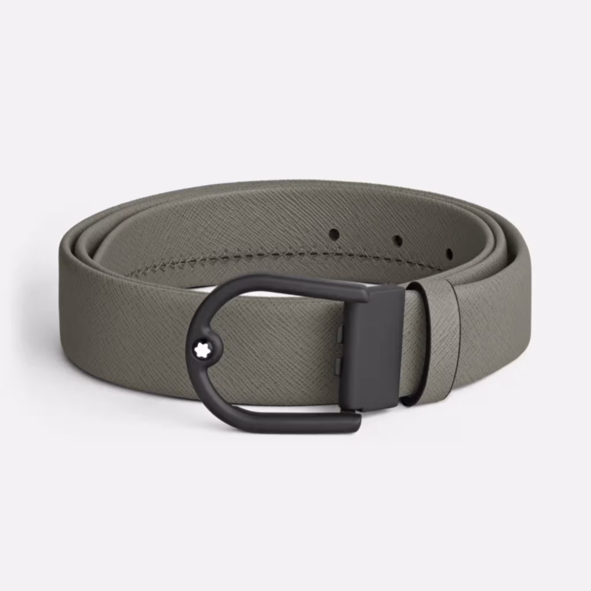 Montblanc Cintura 35 mm con Fibbia Ferro di Cavallo - Medium Grey