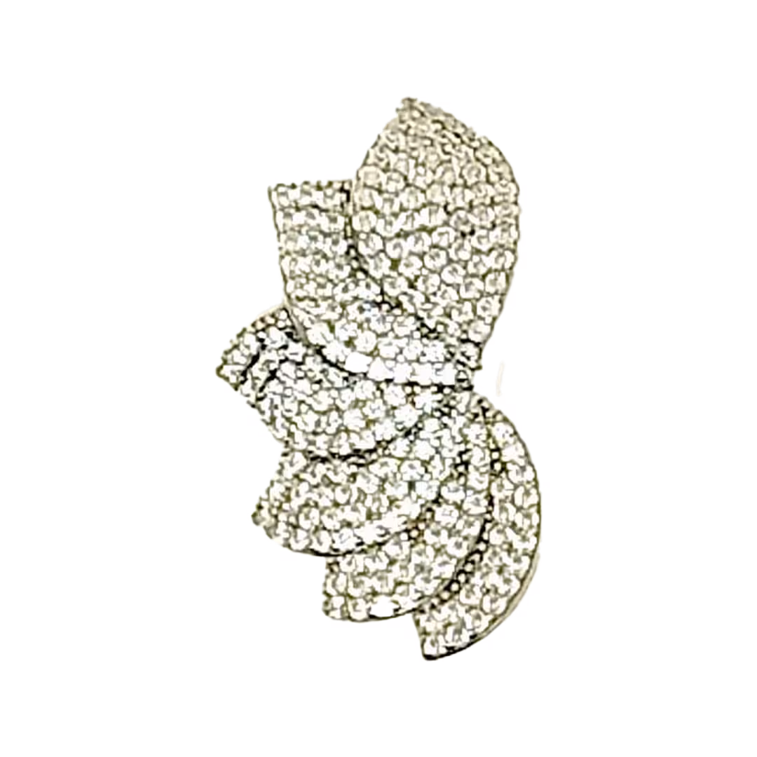 Orecchino Ventaglio Make Your Jewels Milano Argento Zirconi Rodio Bianco