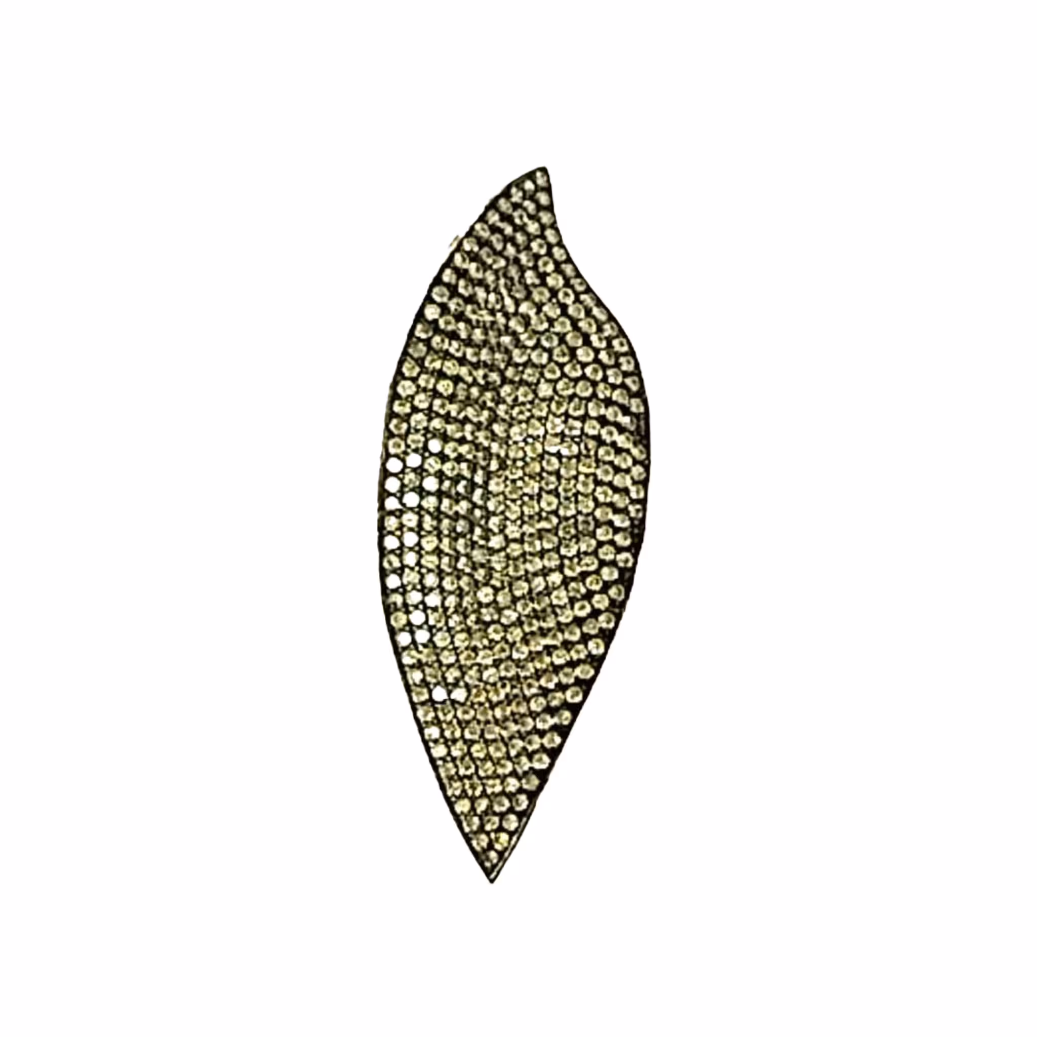 Orecchino Foglia Make Your Jewels Milano Argento Zirconi Peridoto Placcato Oro