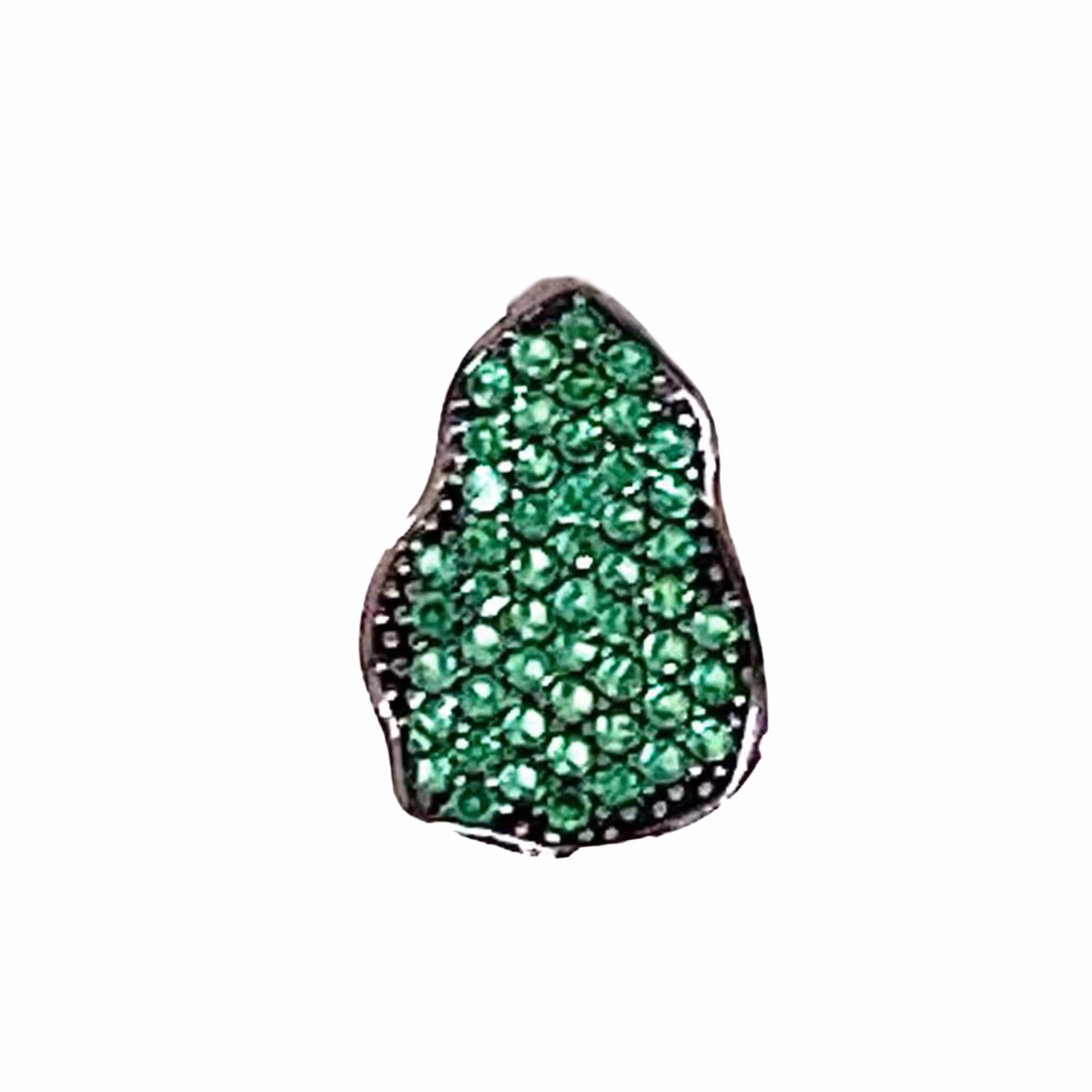 Orecchino Nuvoletta Make Your Jewels Milano Argento Zirconi Verdi Rodio Nero