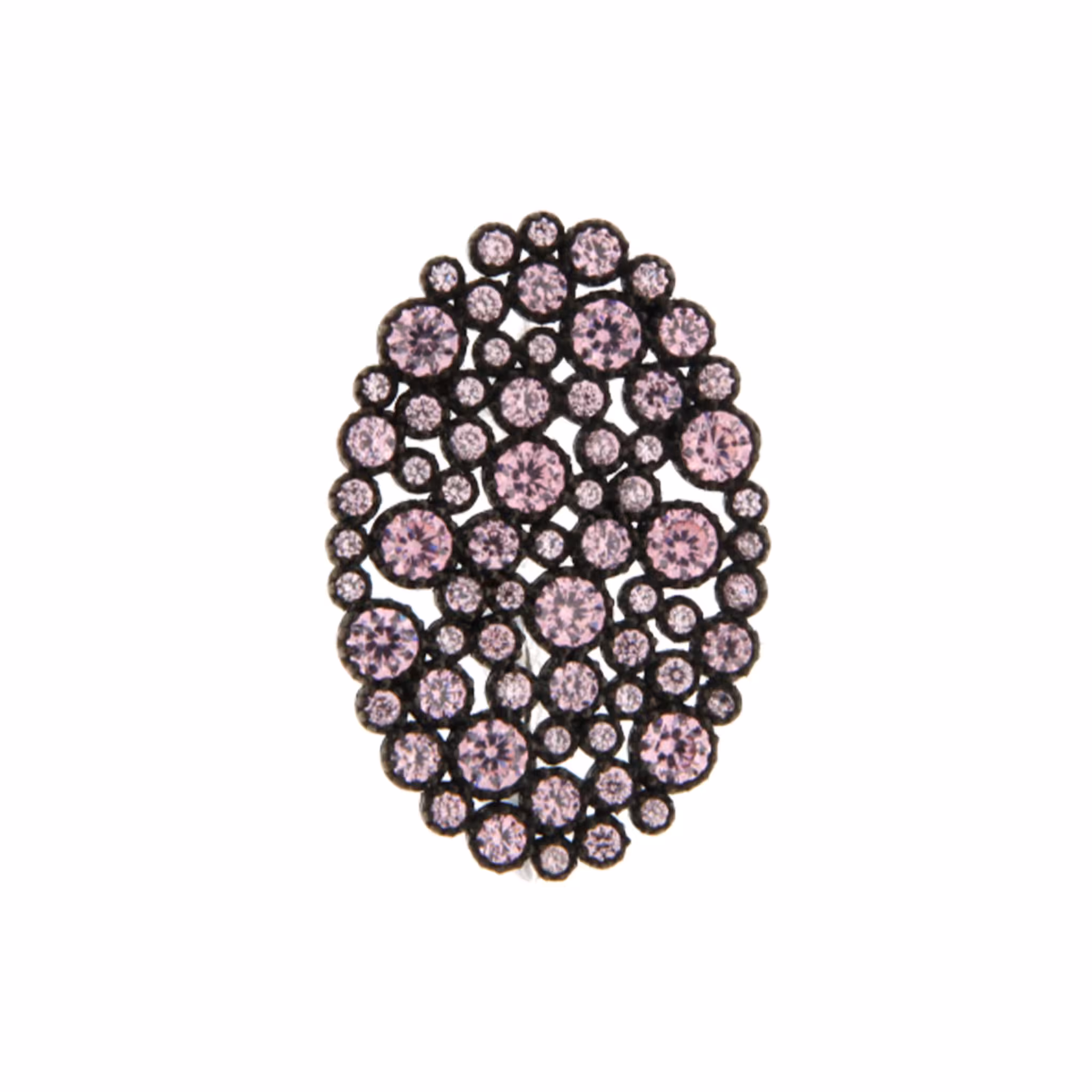 Orecchino Pavè Make Your Jewels Milano Argento Zirconi Rosa Rodio Nero