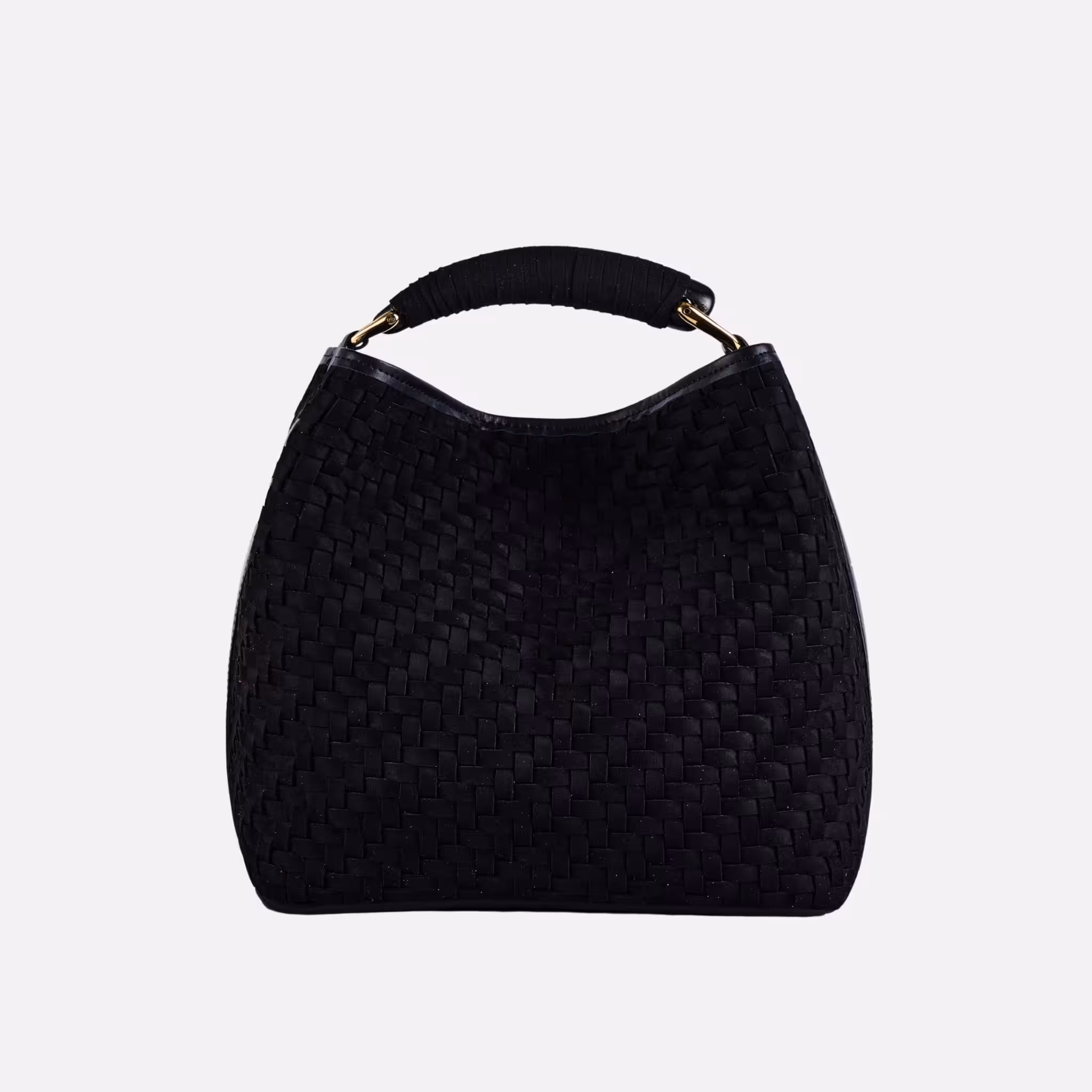 VIAMAILBAG Borsa Coral Suede Nero Eleganza Artigianale e Design Sofisticato