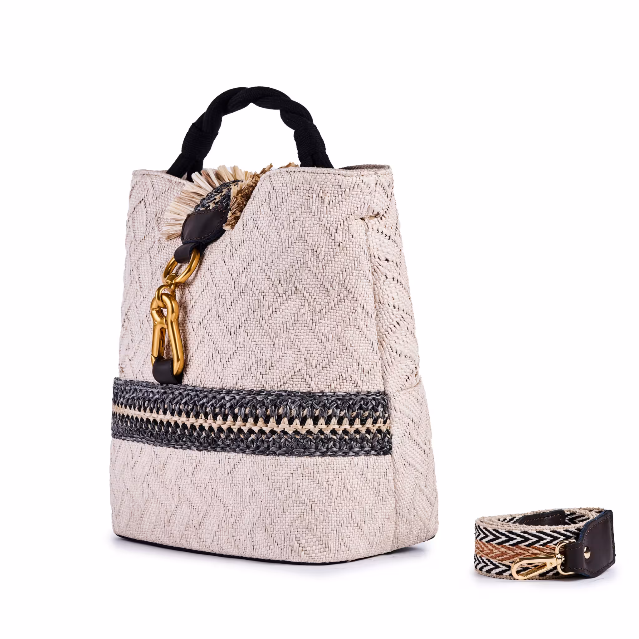 VIAMAILBAG Indie Yuta - Eleganza Artigianale in Rafia Jacquard