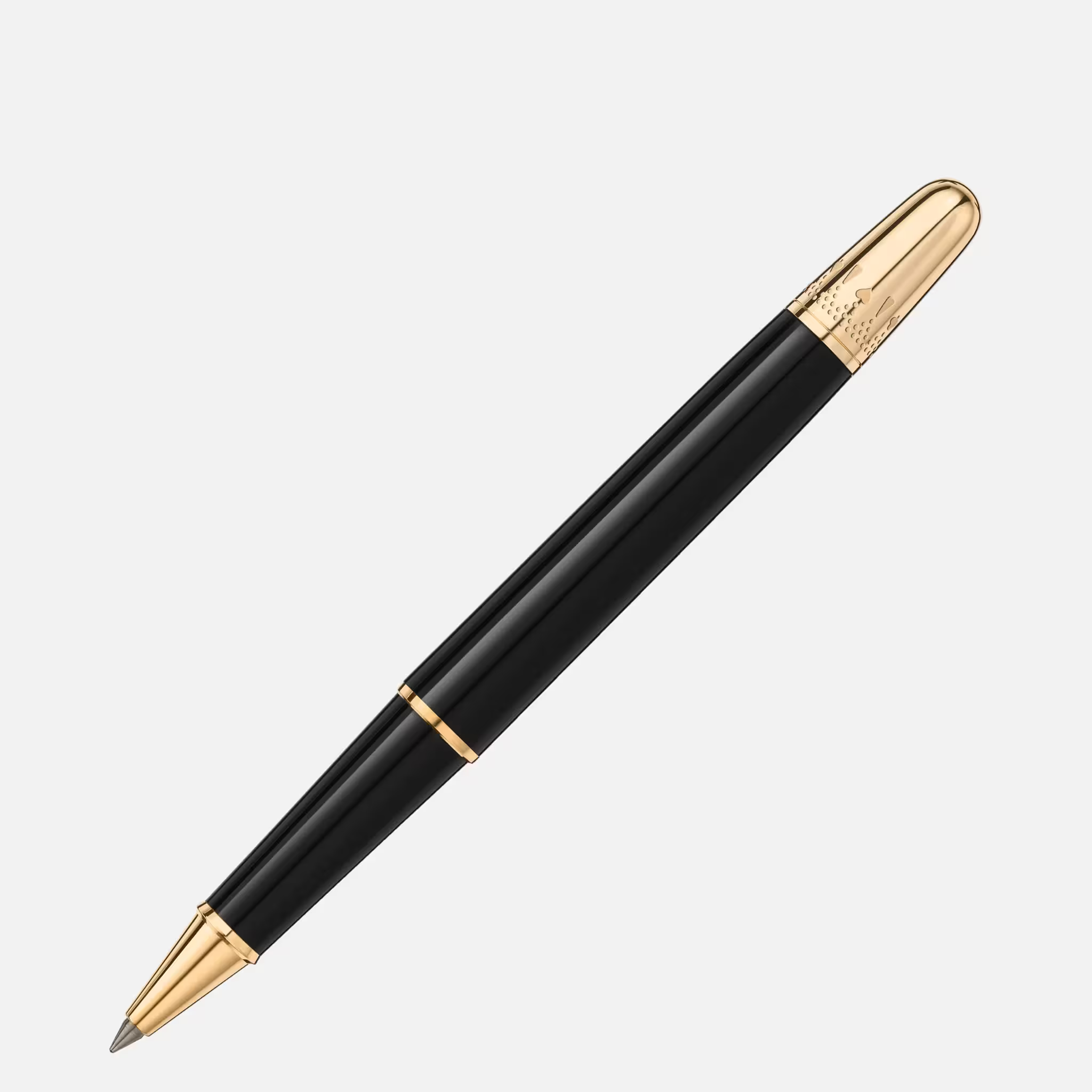 Penna Montblanc Classique 80 Days Roller con corpo nero e finiture dorate