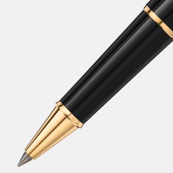Penna Montblanc Classique 80 Days Roller con corpo nero e dettagli dorati