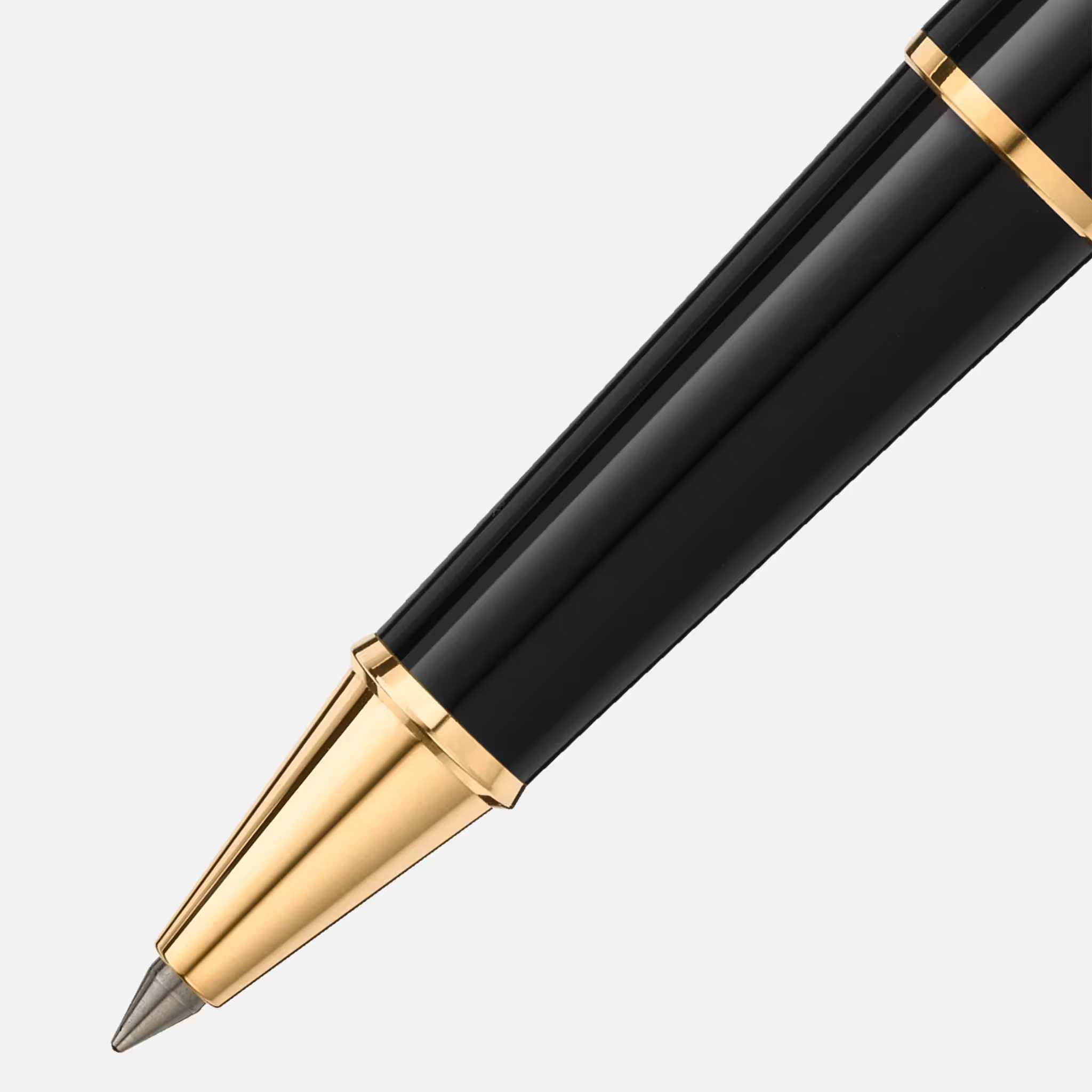 Penna Montblanc Classique 80 Days Roller con corpo nero e dettagli dorati