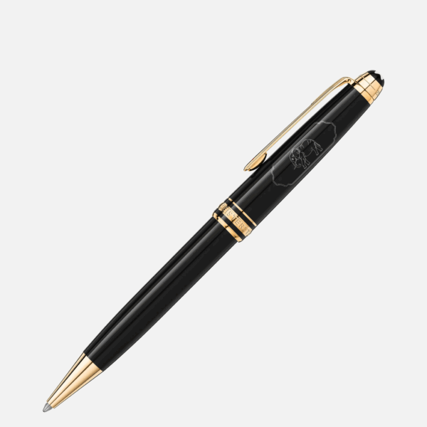 Penna Montblanc Classique 80 Days vista laterale con cappuccio inciso