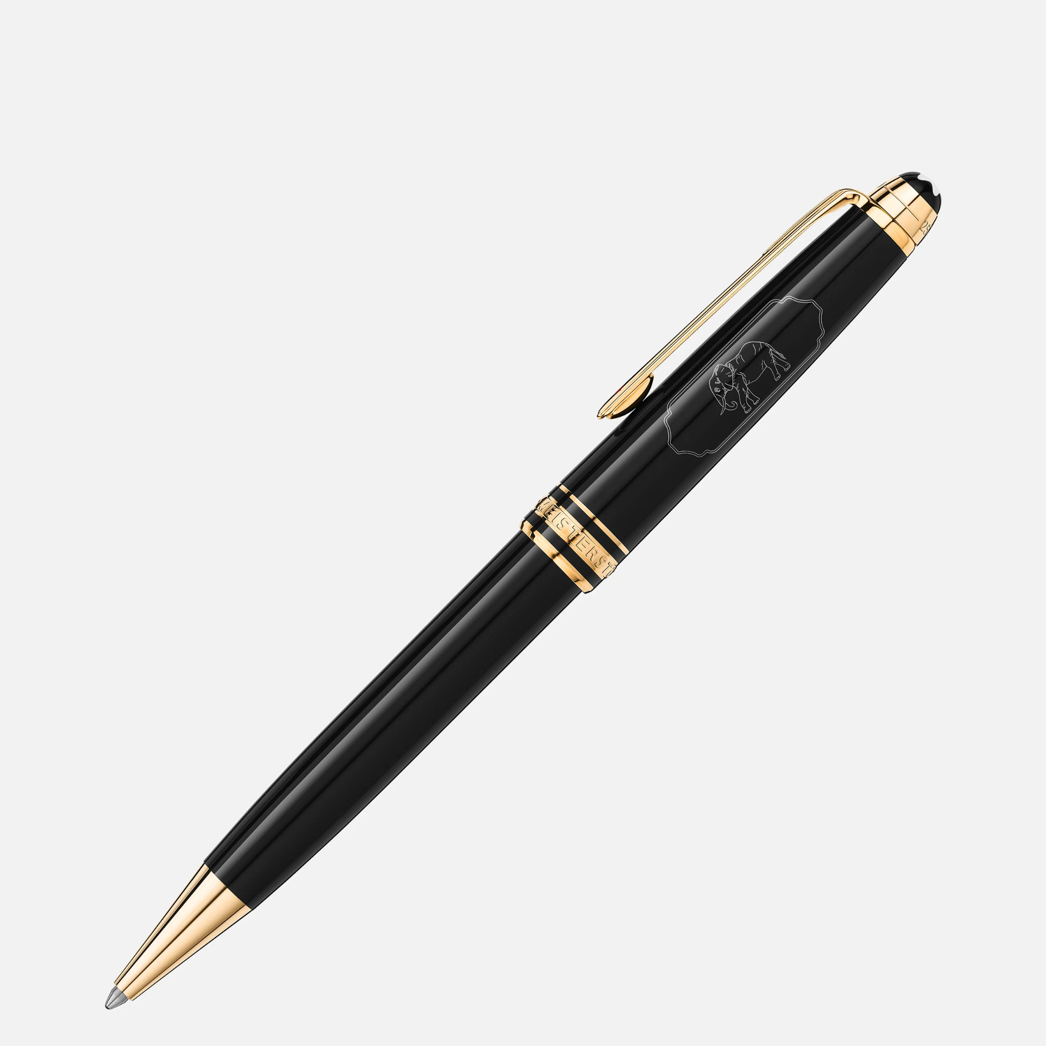 Penna Montblanc Classique 80 Days vista laterale con cappuccio inciso