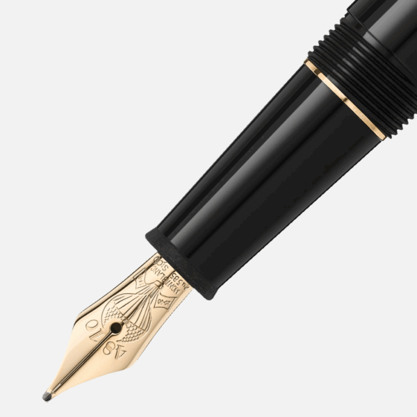 Pennino dorato Montblanc Classique 80 Days M con incisioni 4810 e 18K