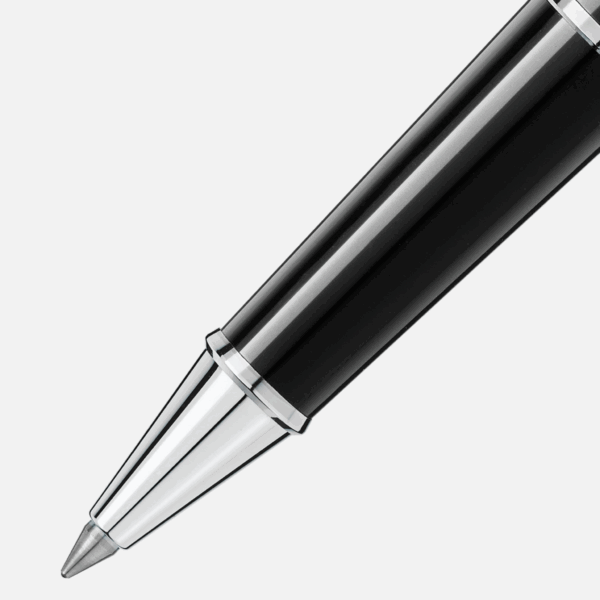 Dettaglio punta roller platino su penna Montblanc Classique