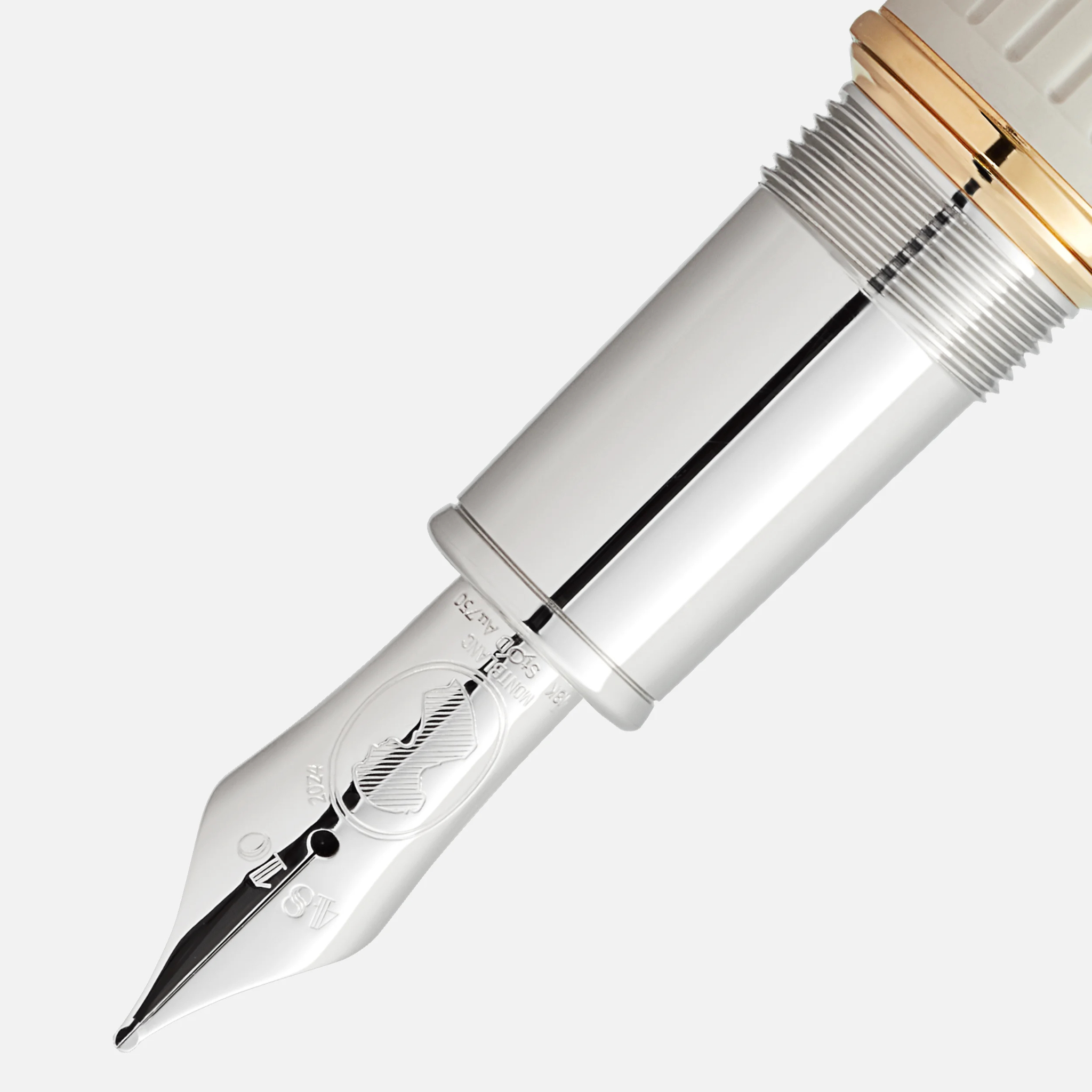 Pennino Au750 rodio Montblanc Jane Austen inciso con ritratto dell’autrice