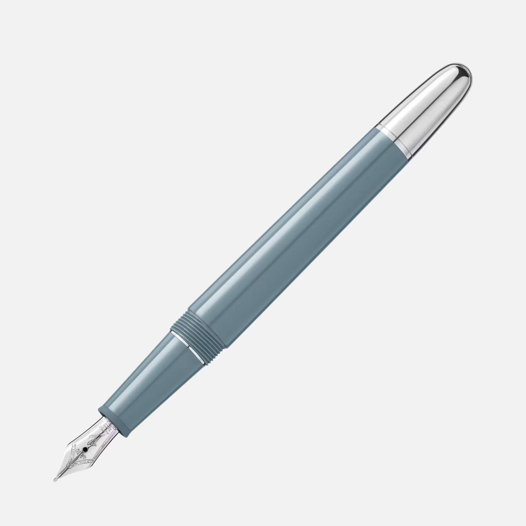 Stilografica Montblanc Olympic Heritage Chamonix 1924 Doué Classique in posizione orizzontale con pennino oro visibile
