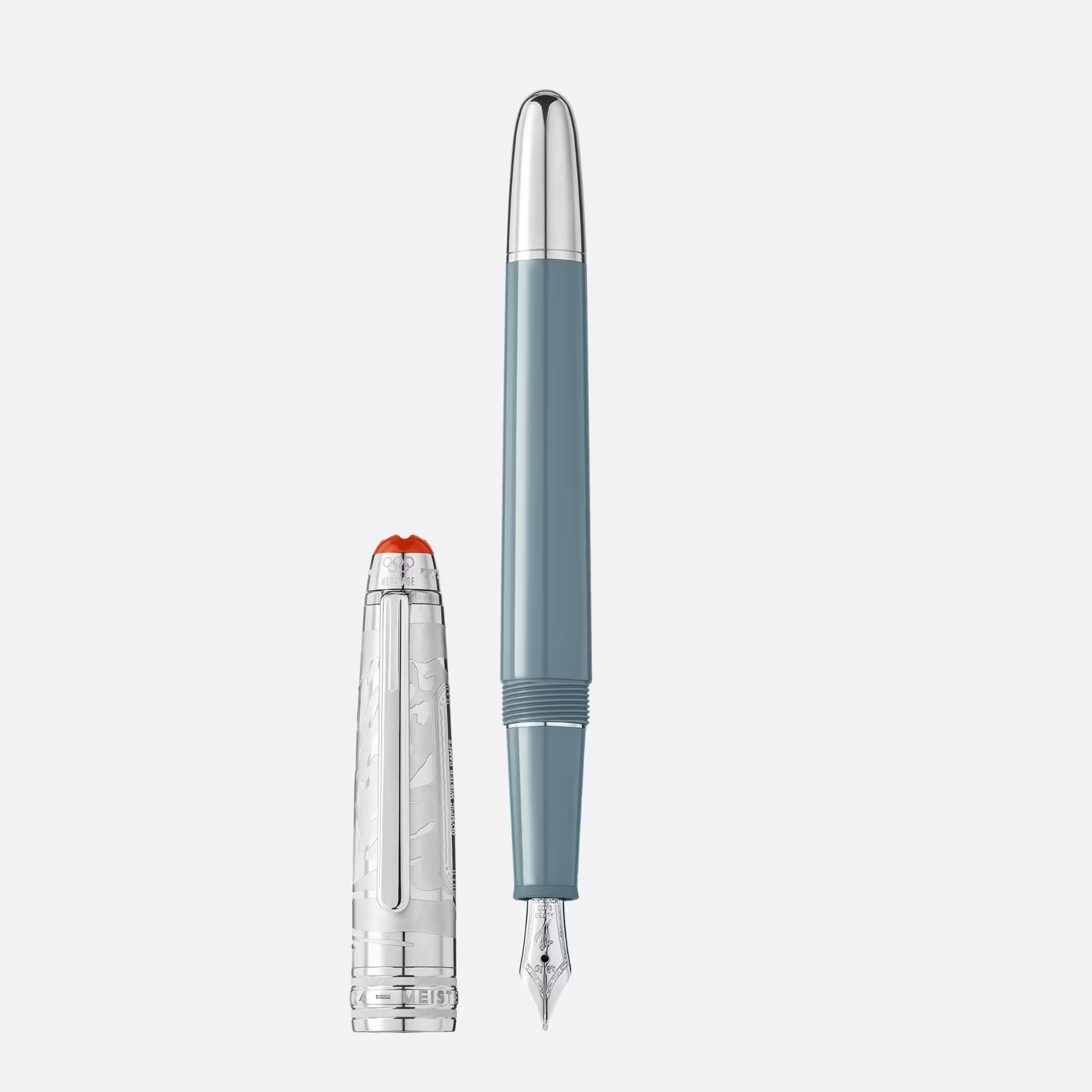Montblanc Olympic Heritage Chamonix – Stilografica smontata Stilografica Montblanc Olympic Heritage Chamonix 1924 smontata con pennino visibile