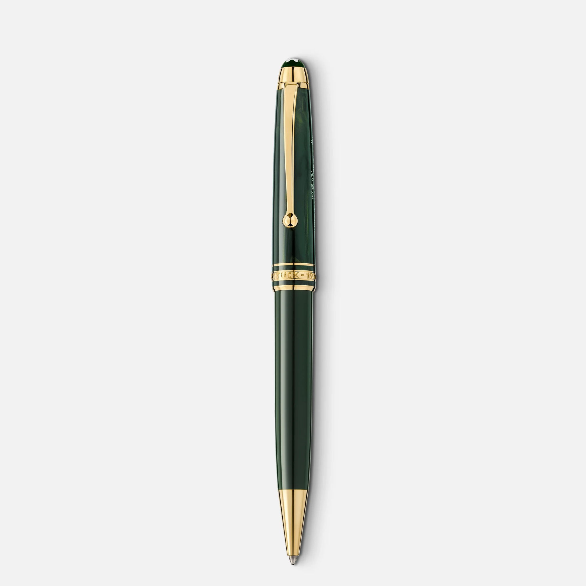 Penna Montblanc Meisterstück Origin Classique in resina verde con finiture oro
