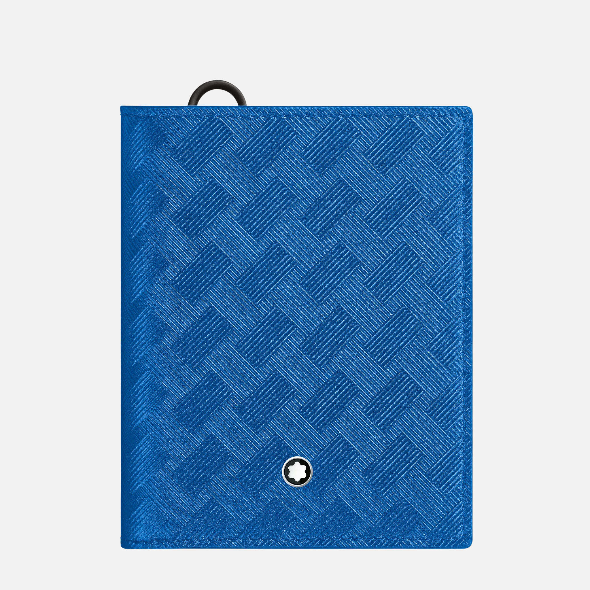 Portafoglio Montblanc Extreme 3.0 compatto in pelle blu Atlantico con emblema a stella