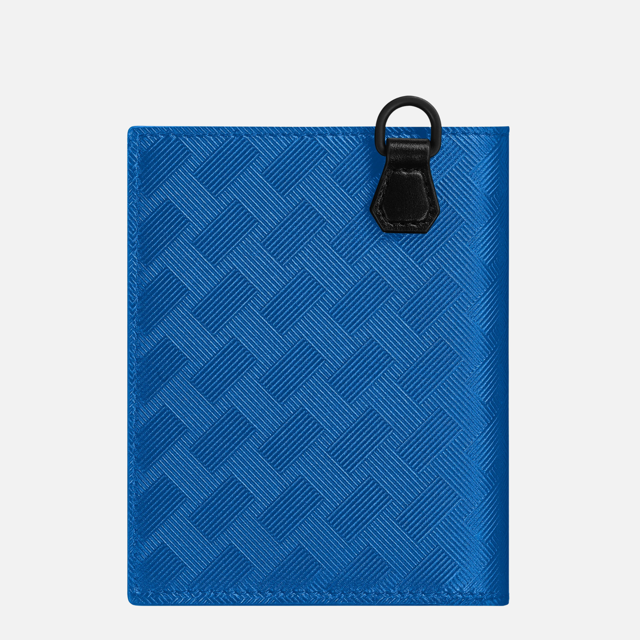 Retro del Portafoglio Montblanc Extreme 3.0 blu con anello nero e pelle texturizzata